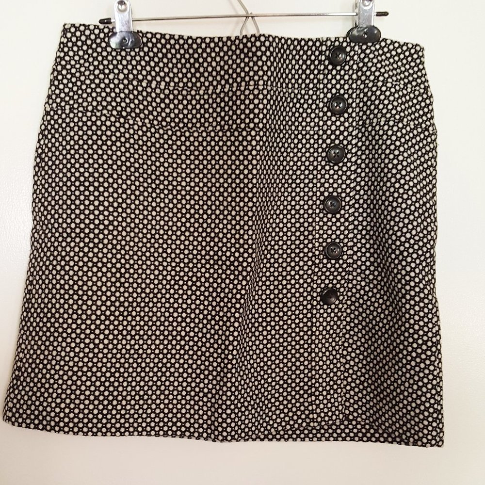 GEOFFREY BEENE Mini Skirt Sz 10 Perfect Dot /Check Luxury